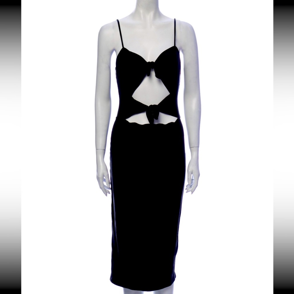 Reformation black cut out dress
